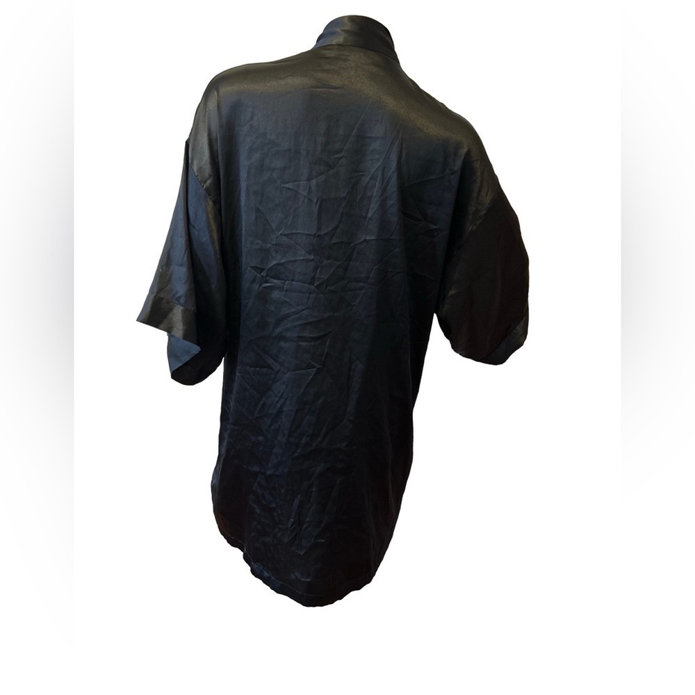Black Satin Robe - Picture 2 of 2